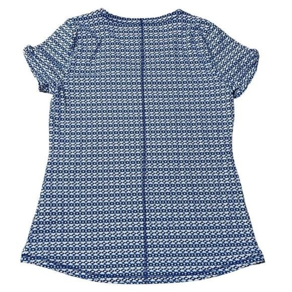 Talbots Blue Basic Top Tee Medium Petite Short Sl… - image 2